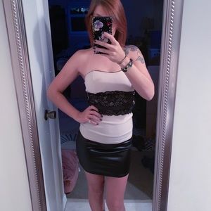 Blush Lacey Tube Top